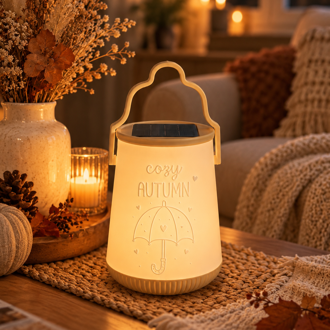 Herbst Laterne mit Solarlicht
