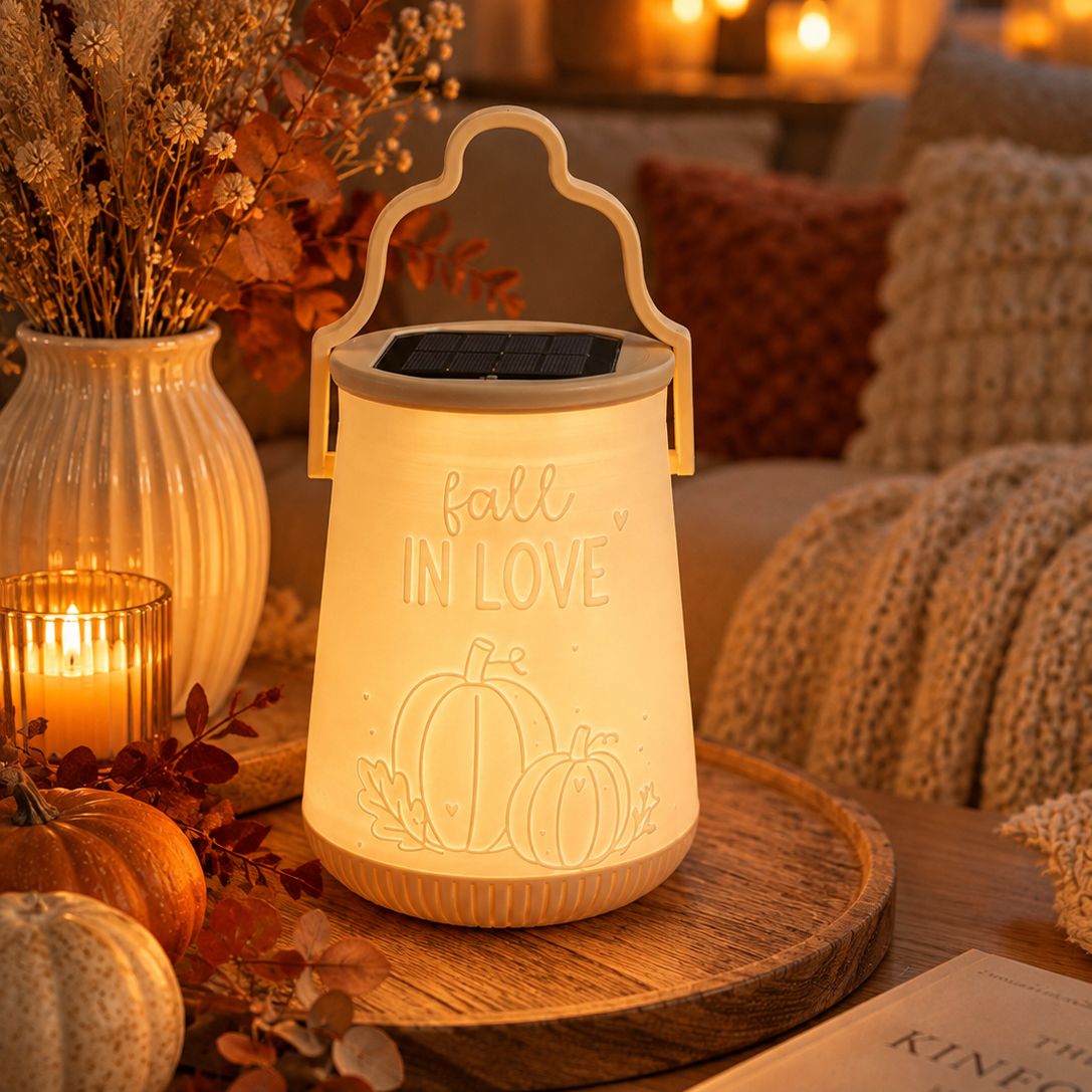 Herbst Laterne mit Solarlicht