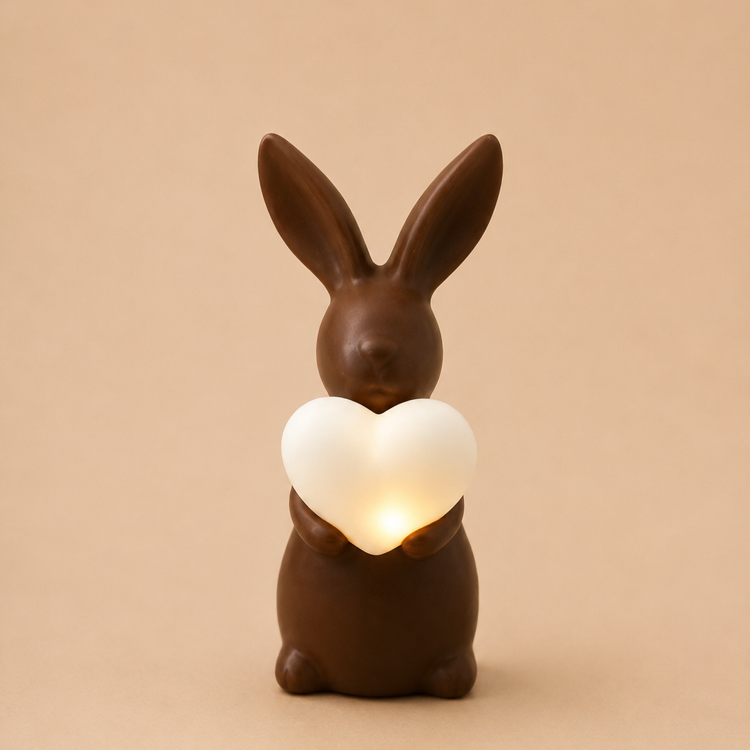 LED Hase mit Herz – leuchtende Osterdeko aus 3D-Druck