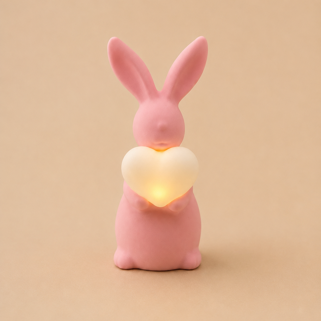 LED Hase mit Herz – leuchtende Osterdeko aus 3D-Druck