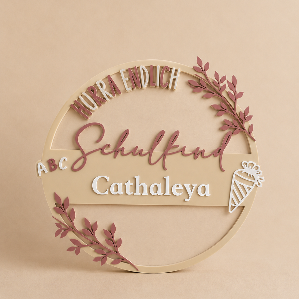 Personalisiertes Schulkind Schild