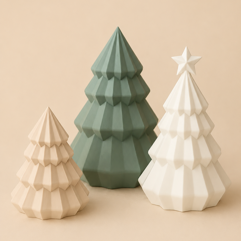 Minimalistische Weihnachtsbäume