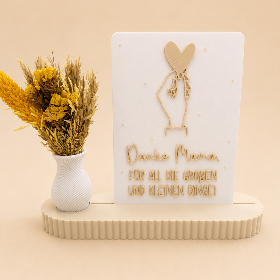 Mama Geschenk Deko mit Vase – Liebevolles Geschenk für Mama