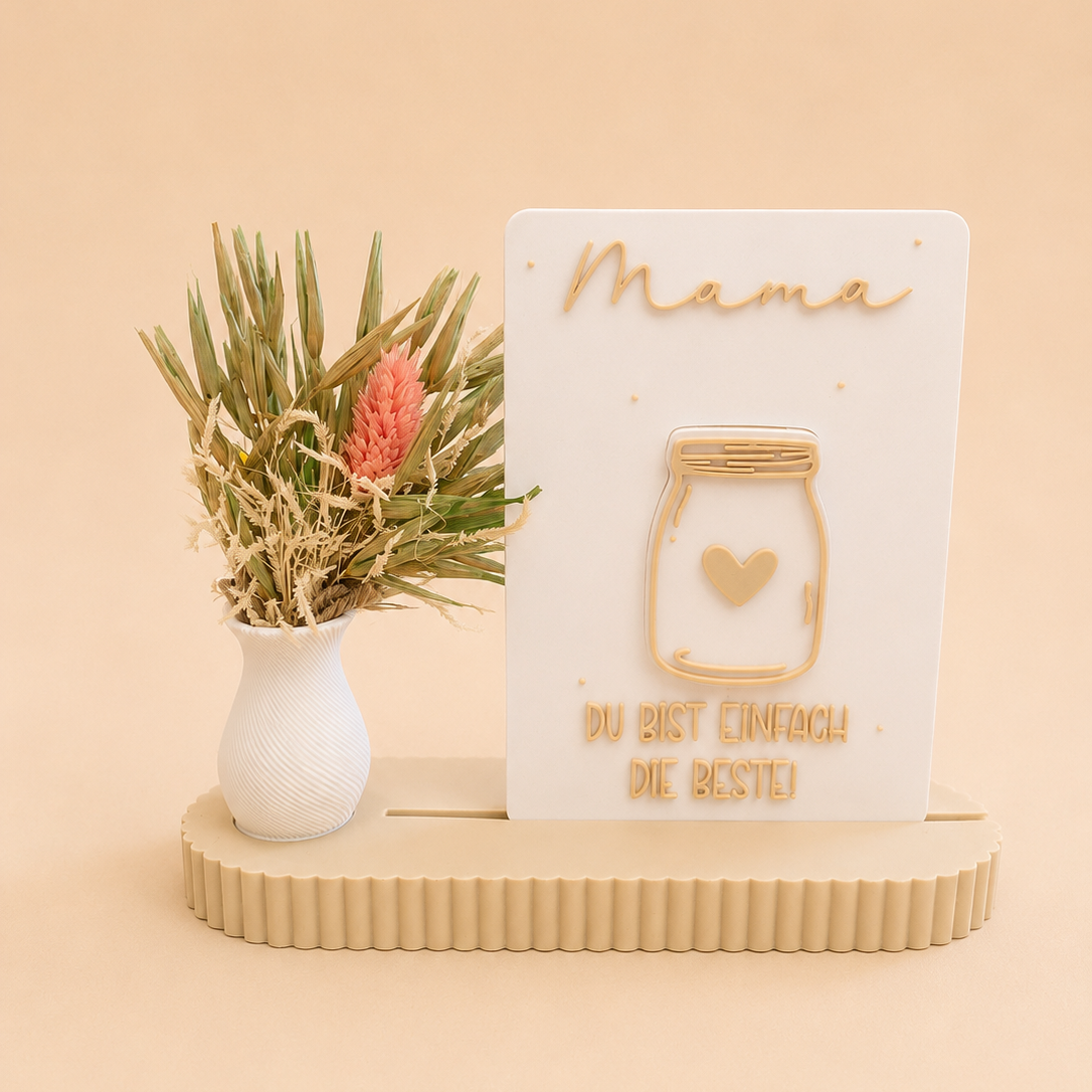 Mama Geschenk Deko mit Vase – Liebevolles Geschenk für Mama