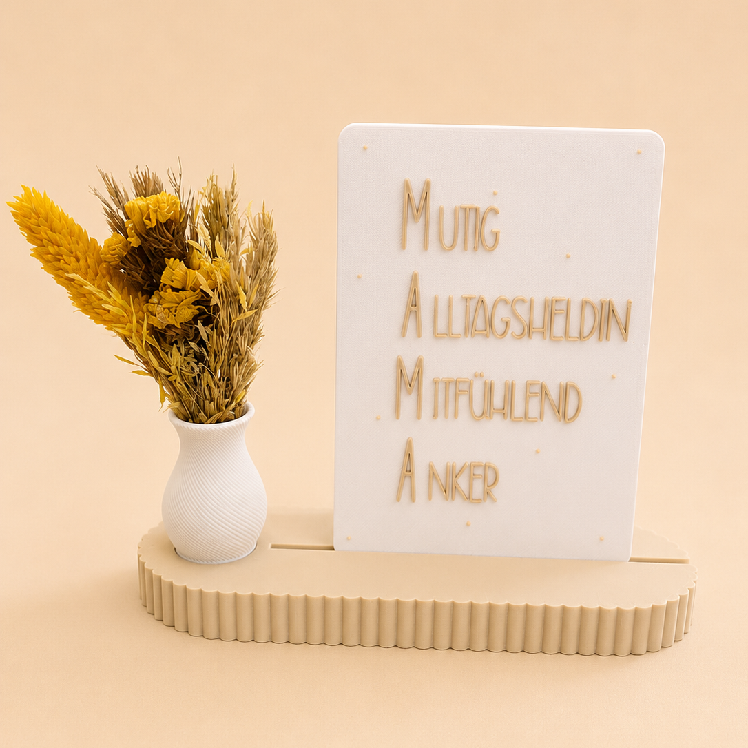 Mama Geschenk Deko mit Vase – Liebevolles Geschenk für Mama