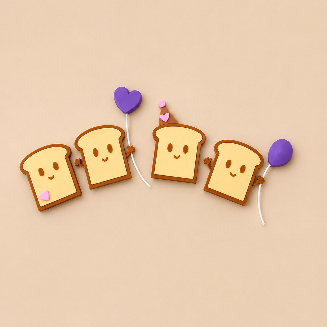 Süßer Toast Magnet mit Karte
