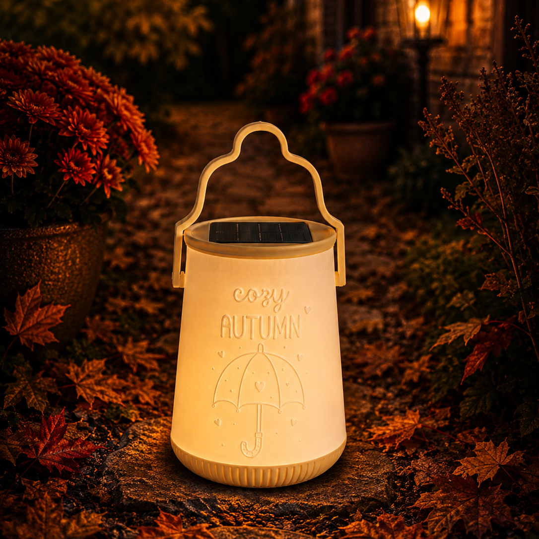 Herbst Laterne mit Solarlicht