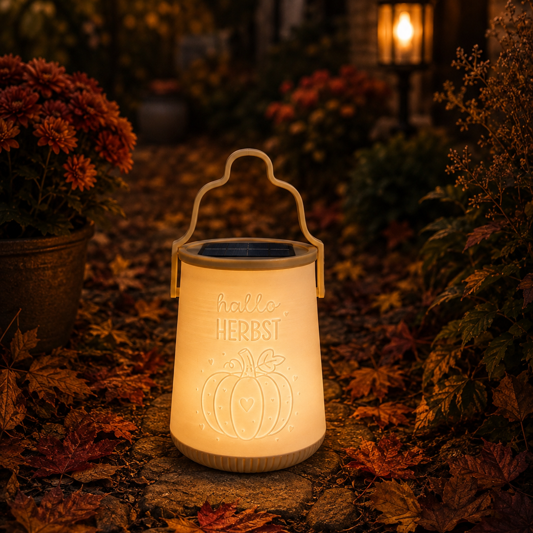 Herbst Laterne mit Solarlicht