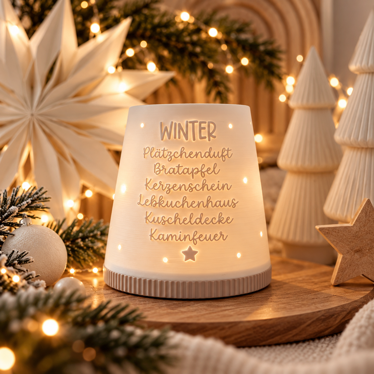 LED Windlicht Weihnachten